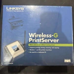 Neu versiegelt Cisco Linksys WPSM54G WIRELESS-G PRINTSSERVER. Neu im Karton - Bild 1 von 2