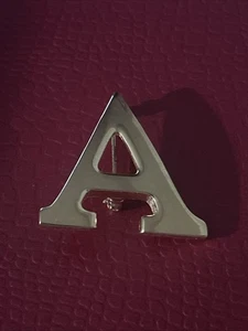 Anne Klein Buchstabe A Brosche goldfarben Vintage Initiale Monogramm Modeschmuck - Bild 1 von 5