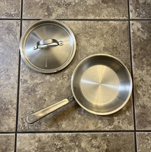 Made In Brand Cookware 8in Stainless Clad Pan w/ Lid Italy Made-In 8 Inch Used - Picture 1 of 11