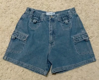 Pantalones Cortos Carga Vintage L.A. Azul Denim Para Mujer Talla 12 Perfecto Estado  Foto 1 de 4