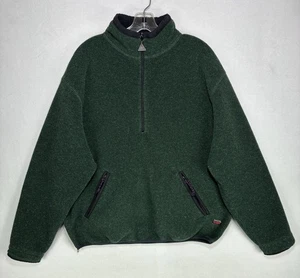 Vintage Outer Sport Fleece Pullover Herren Medium Langarm Grün Quarter Zip - Bild 1 von 13