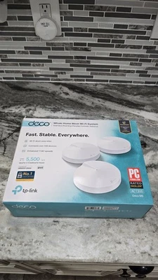 TP-Link Deco M5 White AC1300 Mesh WiFi Router System 3 Pack - Image 1 of 4