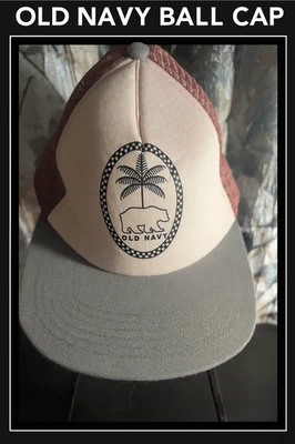 🧢 “¡Bear Necessi-Tees!” — Gorra antigua azul marino con logotipo de palmera 🐻🌴 Foto 1 de 4