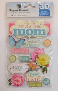 One Of A Kind Mom Mother's Day 3D Scrapbooking Stickers By Paper House - Picture 1 of 2