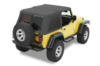 Bestop 56820-15 Trektop Slantback Soft Top Black Denim For 1997-2006 Wrangler - Image 1 of 4