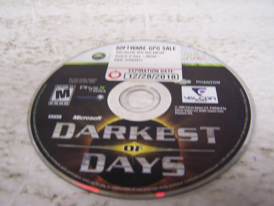 Darkest of Days (Microsoft Xbox 360, 2009) DISC ONLY - Image 1 of 1