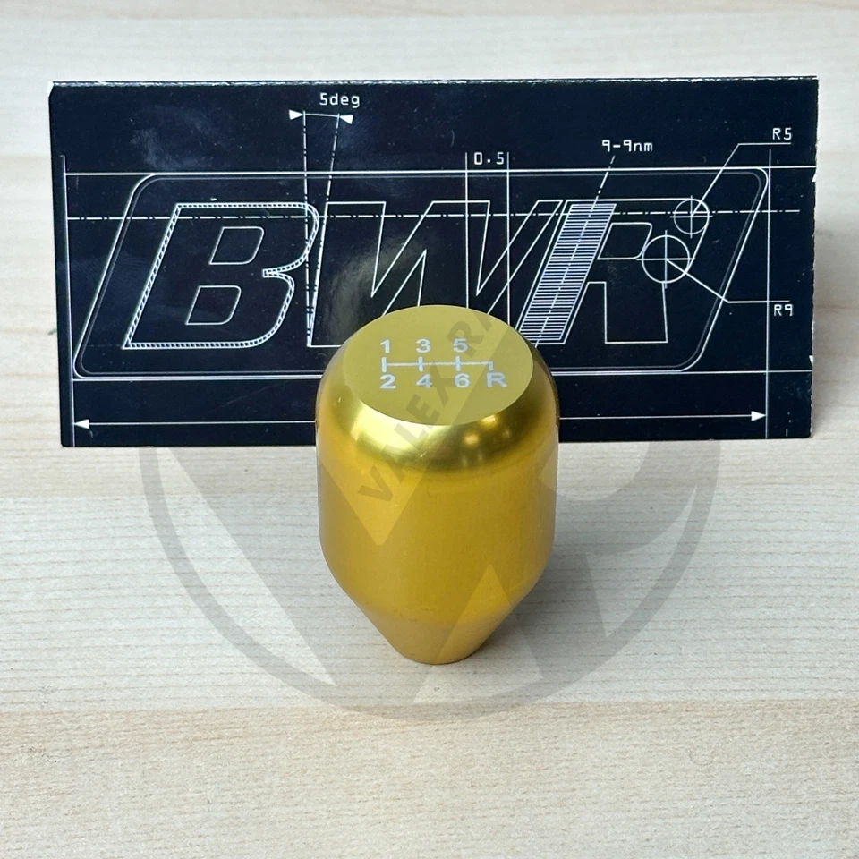 Botão de câmbio Blackworks Racing M12x1.25 alumínio leve dourado - Toyota Subaru - Imagem 1 de 4