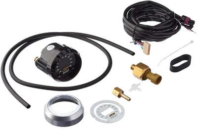 GENUINE AEM Digital Boost 52mm (2-1/16”) Gauge Kit w/ Black & White Face (NEW) - Image 1 of 4