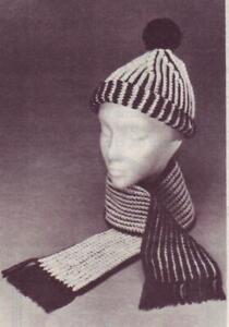 Reversible Ski Hat and Scarf Crochet Pattern Instructions
