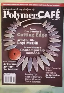 Polymer CAFE Vol 4 No 1 WINTER 2005/06-Faux Cloisonne Art Nouveau Brooches CLAY - Picture 1 of 2