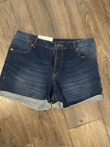 Serra ladies cuffed dark denim shorts new with tags size 12 - Picture 1 of 8