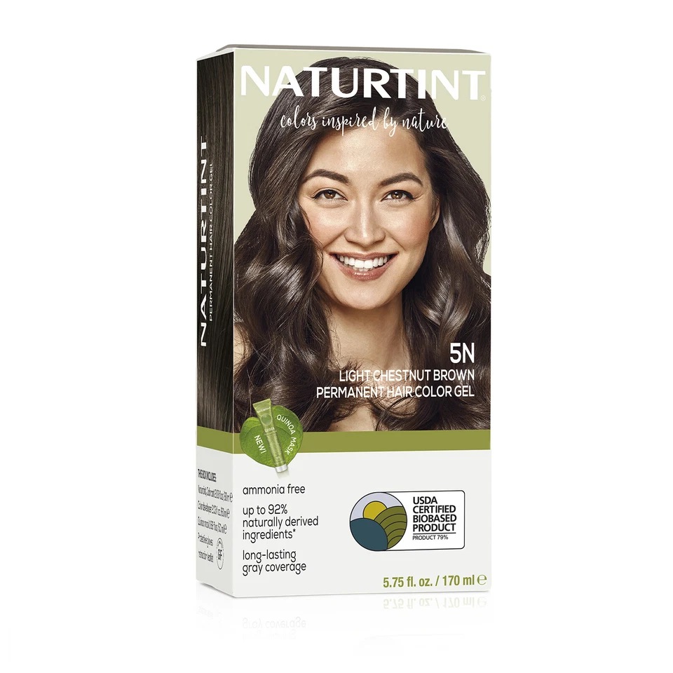 Naturtint Permanent Hair Colorant without Ammonia 165ml  - 5N Light Chestnut Brown