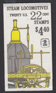 1987 Locomotives 5 different BK163 (4 panes 2366a) MNH plate number 2 - Picture 1 of 2