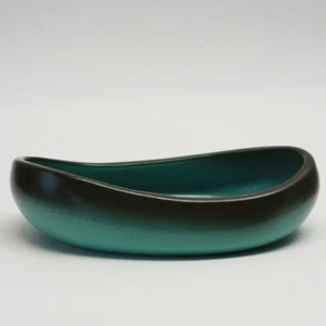 Ikebanaschale Mame oval, schwarz-türkis 25 x 16 cm - Bild 1 von 3