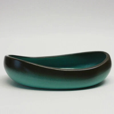 Ikebanaschale Mame oval, schwarz-türkis 25 x 16 cm - Bild 1 von 3