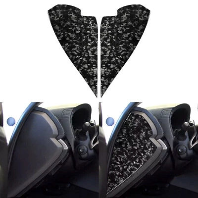 Cubierta de panel lateral de tablero de instrumentos de ranura frontal de fibra de carbono forjada para Infiniti G37 10-13 Foto 1 de 4