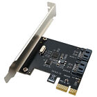 PCIe to SATA III Adapter 2 Port Expander PC Server HDD DVD Drive Controller Card