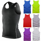 Man's Solid Sport Compression Undershirts Base Layer Vest Tops Athletic T-Shirt