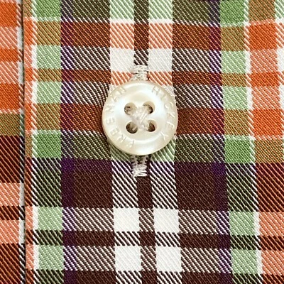 Hickey Freeman Large Long Sleeve Shirt Size Large Plaid Button Down Cotton - Image 1 of 4