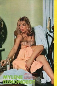 MYLENE DEMONGEOT leggy/ SUZANNE PLESHETTE 1966 JPN Picture Clipping 7x10 lg/u - Picture 1 of 2