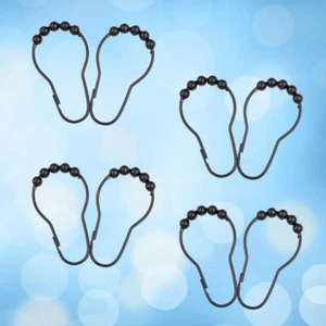 12 Pcs Shower Curtain Rings Shower Curtain Hooks Hanger Curtain Metal Rings Hook - Picture 1 of 11