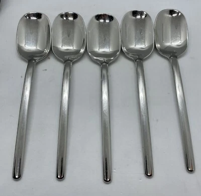 (5) "Lote de cuchara sopa ovalada Mikasa ZENA acero inoxidable Corea ~ 7,75""" Foto 1 de 4