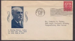 1932 Arbor Day 50th anniversary Sc 717-4 FDC with Stoutzenberg cachet - Picture 1 of 1