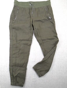 Athleta Pants Women's Size 16T Olive Green Travel Joggers Zipper Pockets Stretch - Picture 1 of 10