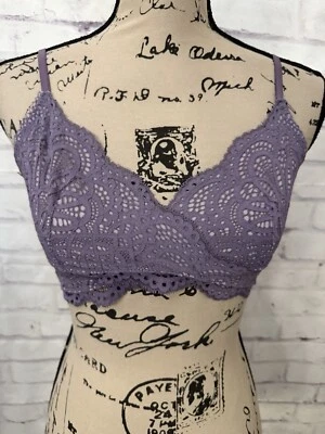 Victoria’s Secret Dream Angels Bralette Size Med Purple Lace Comfort Sexy - Image 1 of 4