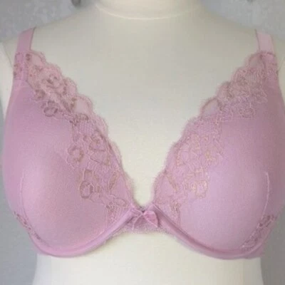 Sujetador Ambrielle 40DDD (F) Rosa Lila Push Up Ligeramente Forrado Con Aros Foto 1 de 4