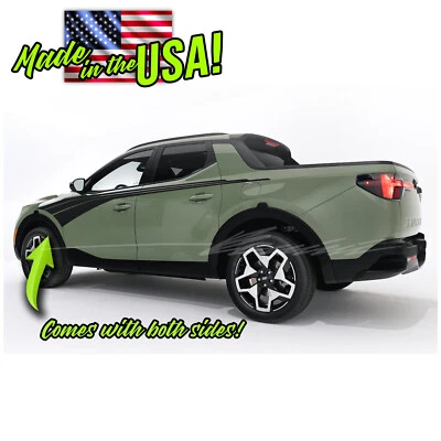 Calcomanías laterales de rayas de carreras con palo de hockey 1 para Hyundai Santa Cruz 2022 en adelante Foto 1 de 2