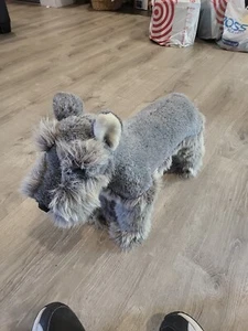 Large Plush Stuffed Schnauzer Scotty Dog 20” Long, 17” Tall Realistic - Picture 1 of 7