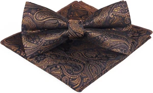 Cyriacus Herren Fliege Paisley Floral Set Fliegenset Mit Taschentuch Herren Vers - Picture 1 of 12