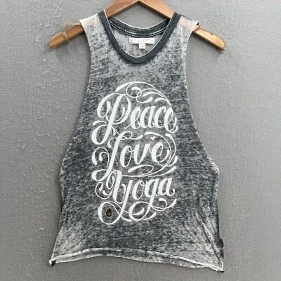 Tanque cinza atlético Spiritual Gangster Peace Love Yoga XS capota leve - Imagem 1 de 4