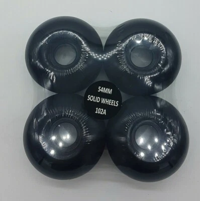 STEADFAST Blank Wheels / Skateboard Rollen Schwarz 54mm (102a) Set 4 Stk Black Made in USA