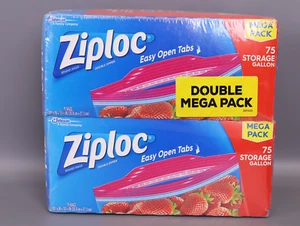 Ziploc Storage Bags Gallon Mega Pack 75 Count  Pack of 2 (150 Total Bags) - Picture 1 of 3