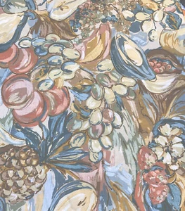 Tropische Früchte Stoff Interieur Impressionen üppig 2+ Yard Vintage Spektrum - Bild 1 von 8