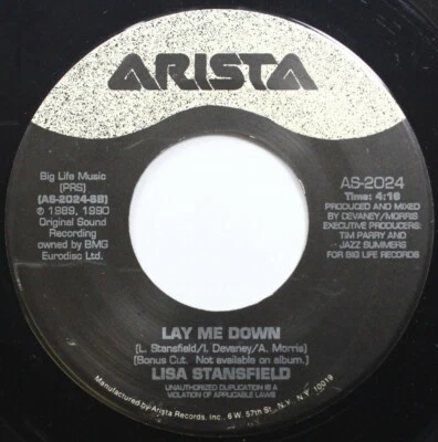 90'S 45 Lisa Stansfield - Lay Me Down / You Can'T Deny It On Arista - Image 1 of 2
