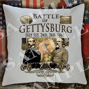 Battle of Gettysburg American Civil War themed pillow sham/covering - Picture 1 of 1