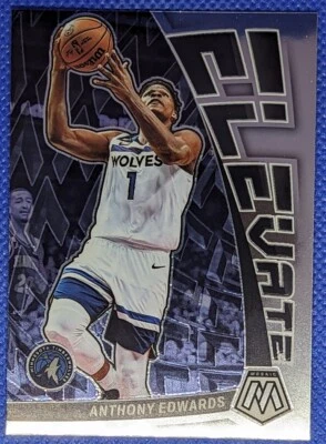 2022-23 Panini Mosaic ANTHONY EDWARDS #5 Elevate Minnesota Timberwolves - Image 1 of 2