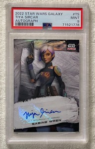 2022 Star Wars Topps Chrome Galaxy SABINE WREN Auto  (Tiya Sircar)  Rebels PSA 9