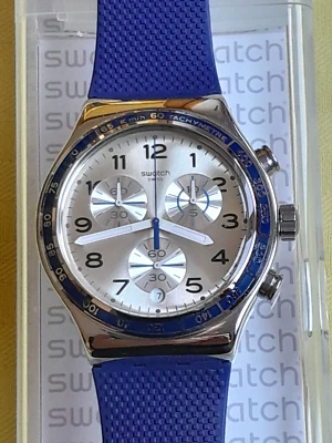 CRONOGRAFO SWATCH CHRONO YVS439 FRESCOAZUL - ORIGINALE - FUORI CATALOGO - Immagine 1 di 4