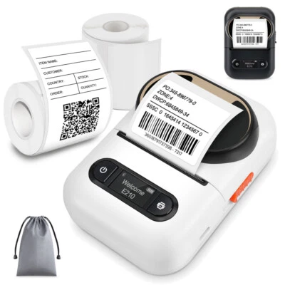 Bluetooth-Etikettendrucker Tragbares Beschriftungsgerät Thermisch für Telefon PC - Bild 1 von 4