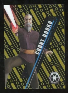 COUNT DOOKU 2016 Topps Star Wars High Tek GOLD RAINBOW Pattern 1 SP /50 - Picture 1 of 1