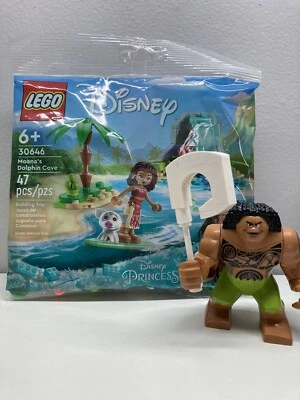 Lego Disney Moana Moana’s Dolphin Cove 30646 & Maui big figure Moana 2 - Image 1 of 4