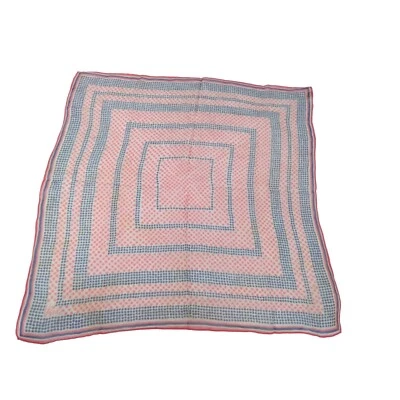 复古 60 年代 Vera Neumann vera 半透明丝绸 Vinal 日本 21 英寸方点围巾 阅读 — 第 1/4 张图片