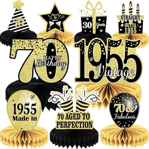 9PCS 70Th Birthday Decorations 70Th Birthday Centerpieces for Table Decorations - Picture 1 of 12
