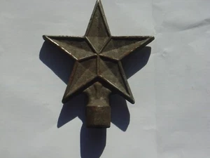 Vintage Antique Cast Iron Star Flag Pole Lamp Light ? Finial - Picture 1 of 4