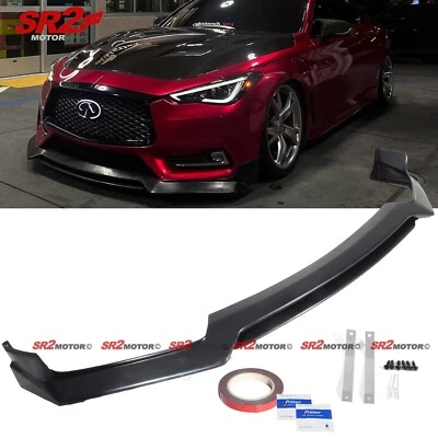 Kit de carrocería de alerón divisor de labios para parachoques delantero estilo Infiniti Q60 RS 2017-2022 Foto 1 de 4