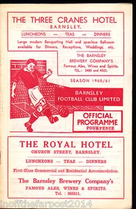 1960/61 Barnsley V lectura 31-08-1960 División 3 - Imagen 1 de 1